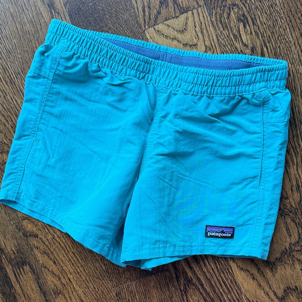 Patagonia Kids M Teal Baggies (unlined)